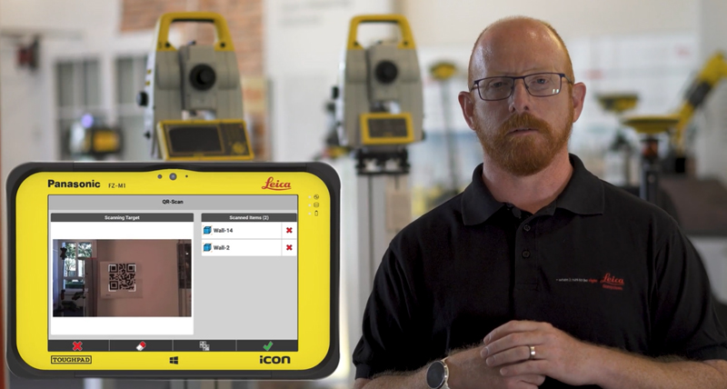 Leica iCON field version 7 - Code QR pour la sélection d'objet IFC